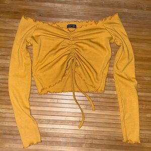 Nasty Gal Mustard Long Sleeve Top